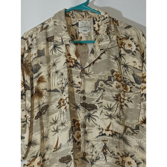 Tommy Bahama Hawaiian Silk Shirt Mens L  Island Native - Picture 6 of 6